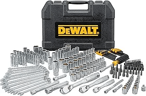 DEWALT Mechanics Tool Set, 1/4″ & 3/8″ & 1/2″ Drive, SAE/Metric, 205-piece (DWMT81534)