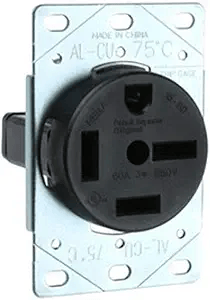 Legrand Pass & Seymour 5760 60 Amp 3 Phase 250V Power Flush Receptacle Outlet, NEMA 15-60R